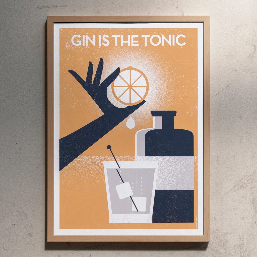 Telegramme Paper Co. Gin is the tonic (Din A2) natur