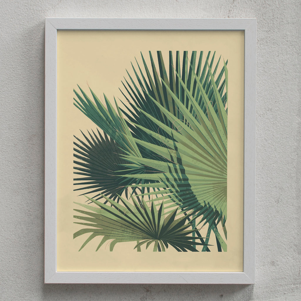 Chris Turnham Palm 2 (11 x 14 Inch) weiß