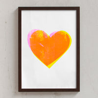 Edition Schee Neon Hearts (Din A3) wenge