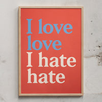 Edition SCHEE I love love (50 x 70cm) natur