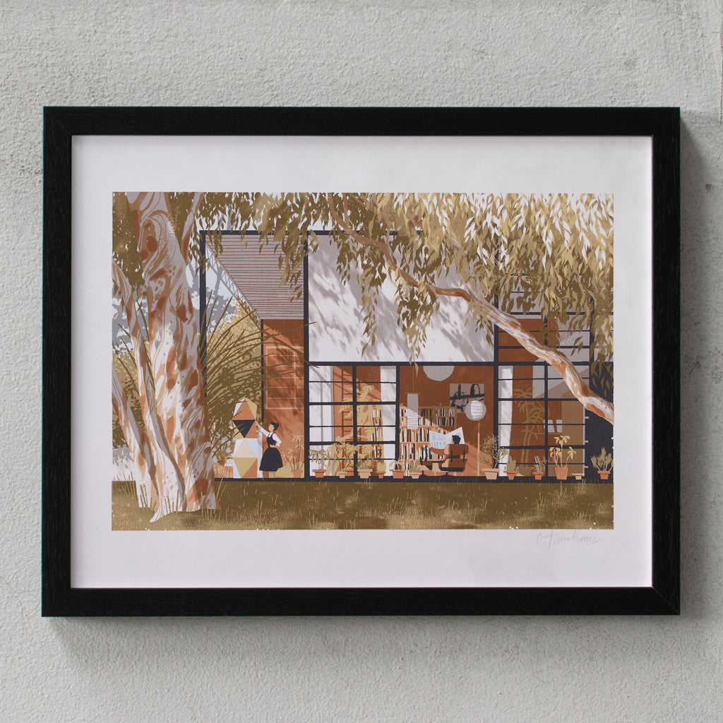 Chris Turnham Eames House (11 x 14 Inch) schwarz