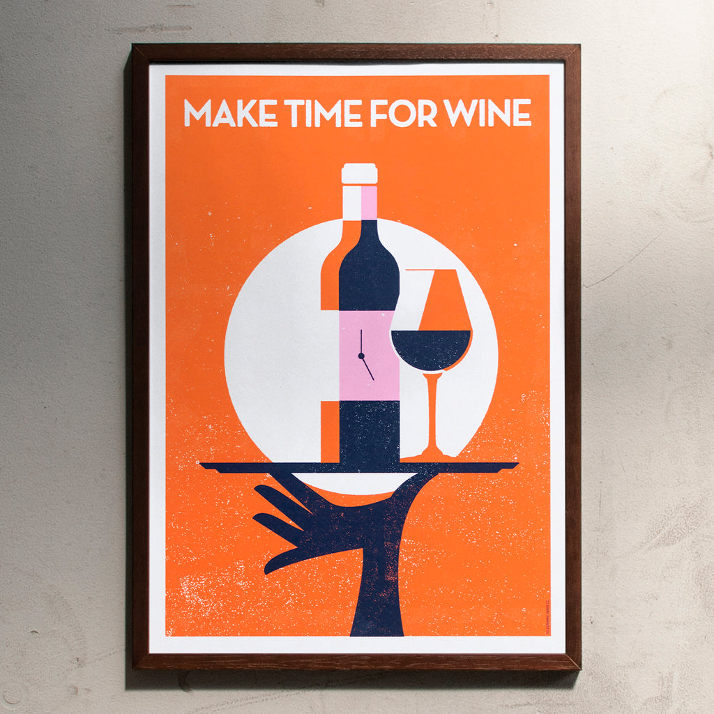 Telegramme Paper Co. Make Time for Wine (Din A2) wenge