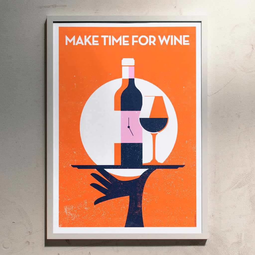 Telegramme Paper Co. Make Time for Wine (Din A2) weiß