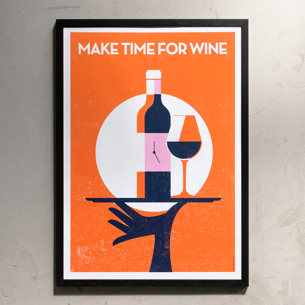 Telegramme Paper Co. Make Time for Wine (Din A2) schwarz