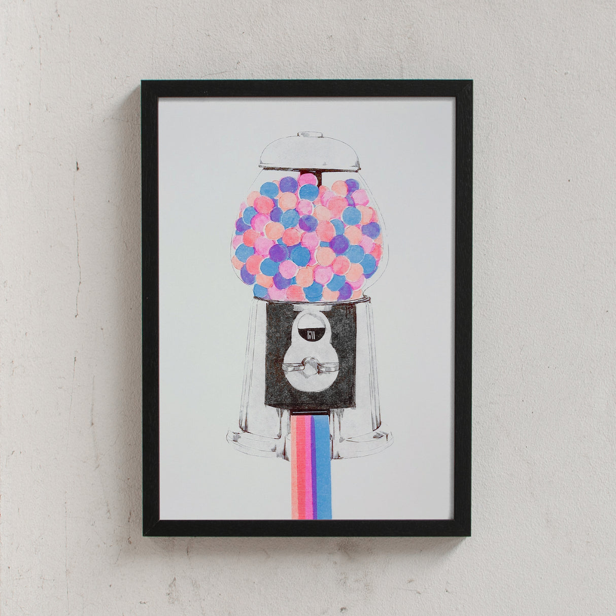 lillillustration Riso Retro Rainbow Gum (Din A3)