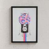 lillillustration Riso Retro Rainbow Gum (Din A3)