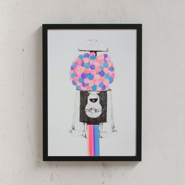 lillillustration Riso Retro Rainbow Gum (Din A3)