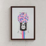 lillillustration Riso Retro Rainbow Gum (Din A3)