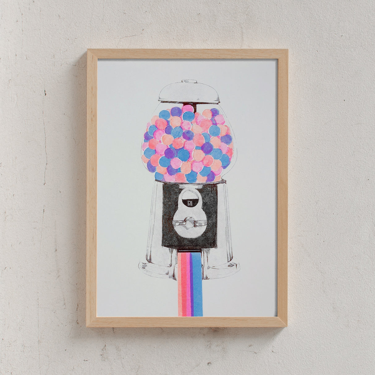 lillillustration Riso Retro Rainbow Gum (Din A3)