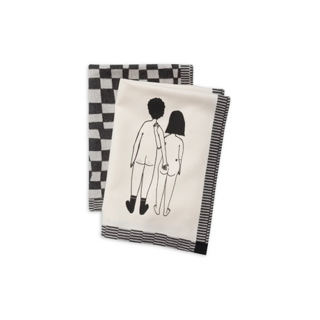 helen b Geschirrtücher helen b "Naked Couple Back / Pattern" | mit Illustrationen von Helen Blanchaert | 2 Stück