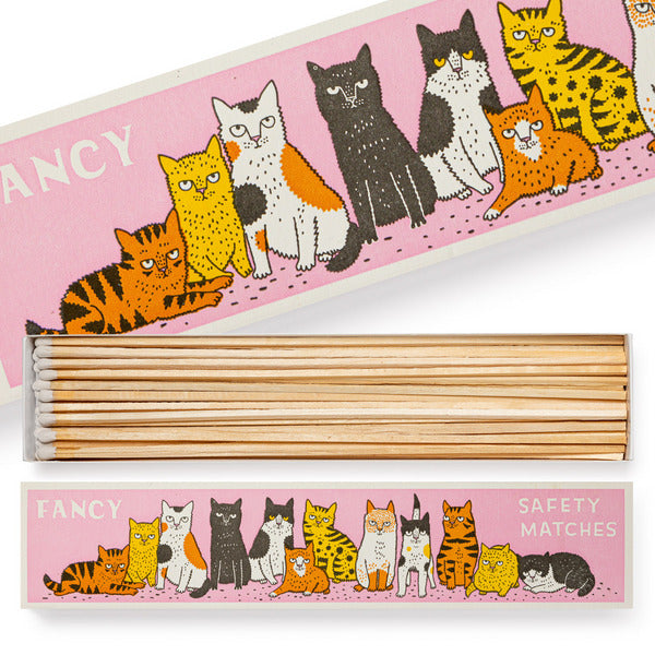 Archivist Lange Streichhölzer "Fancy Cat" von The Archivist | 100 Stück in Long Matchbox