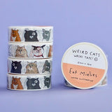 Eat Mielies Weird Illustration Washi-Tape "Cats"