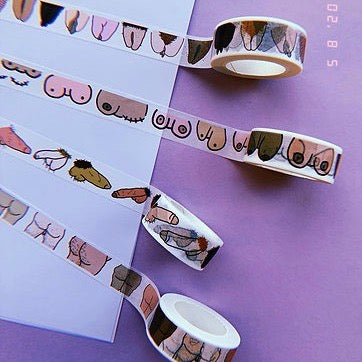 Eat Mielies Weird Illustration Washi-Tape "Titties"