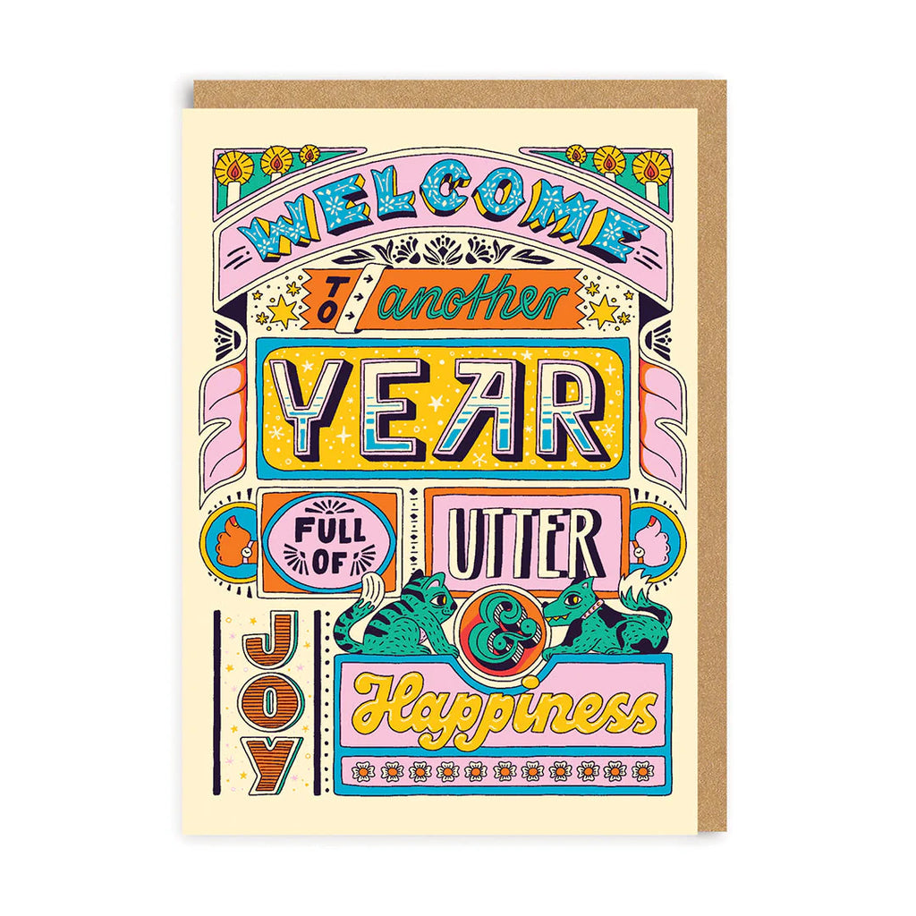 Ohh Deer Grußkarte "Another Year Full Of Happiness"