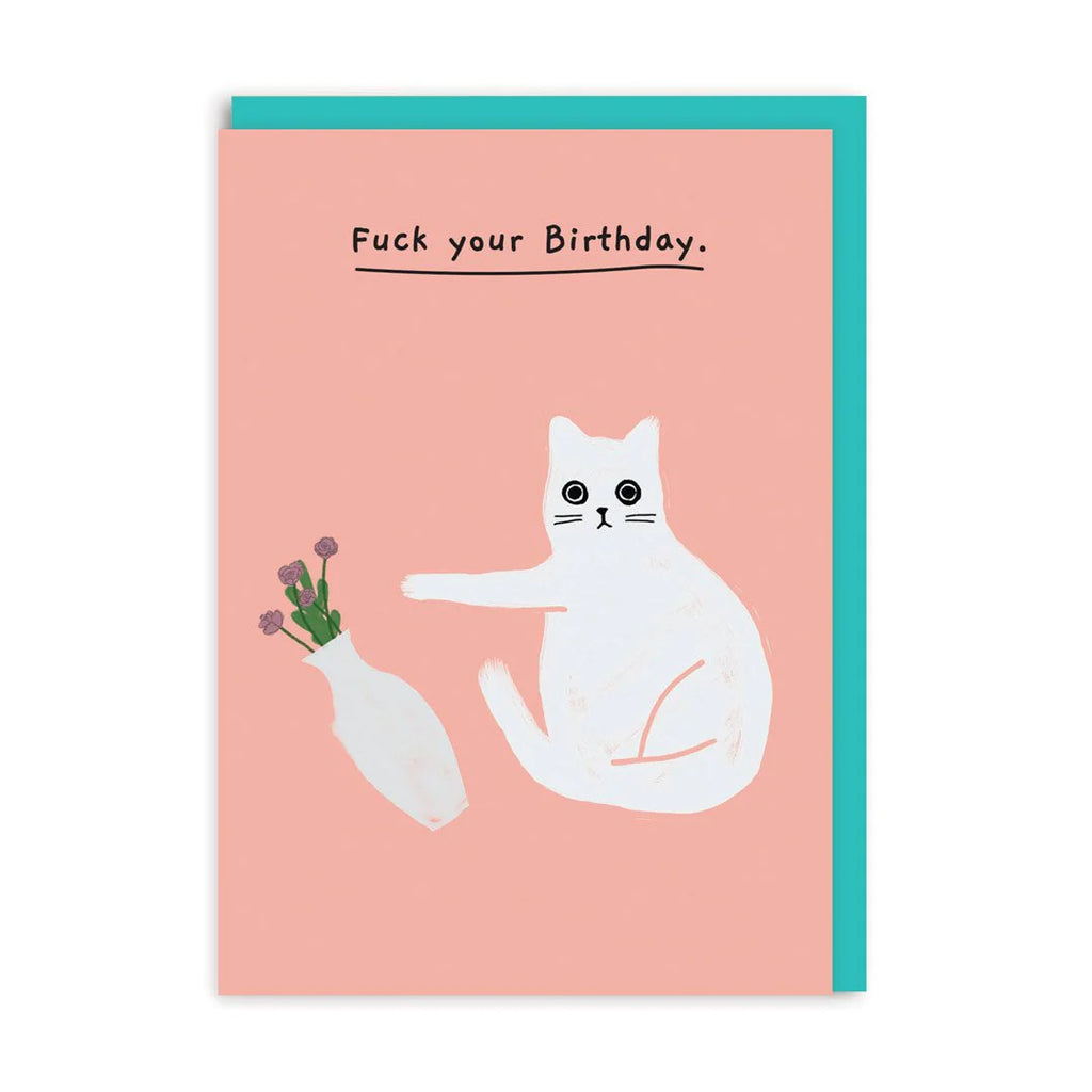 Ohh Deer Grußkarte "Fuck your birthday"