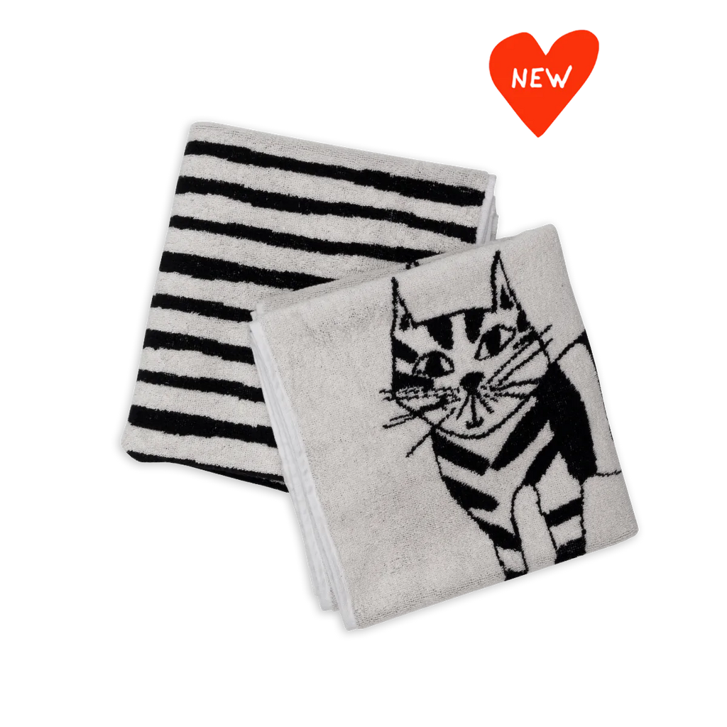 helen b Handtücher helen b "Cat" | mit Illustrationen von Helen Blanchaert (50x100 cm, 2 Stck.)
