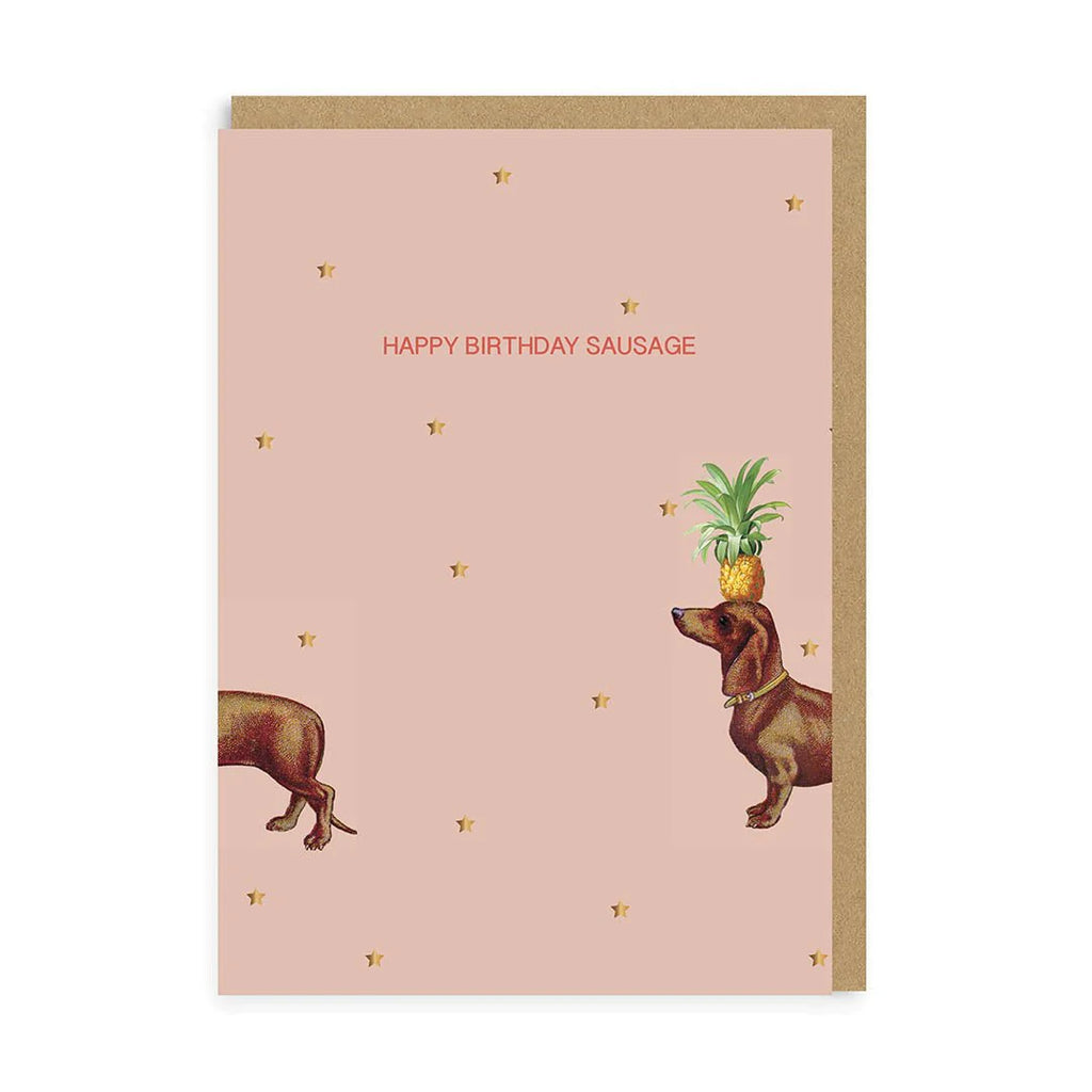 Ohh Deer Grußkarte "Happy Birthday Sausage Pineapple"